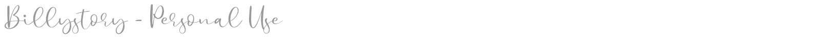 Billystory font preview
